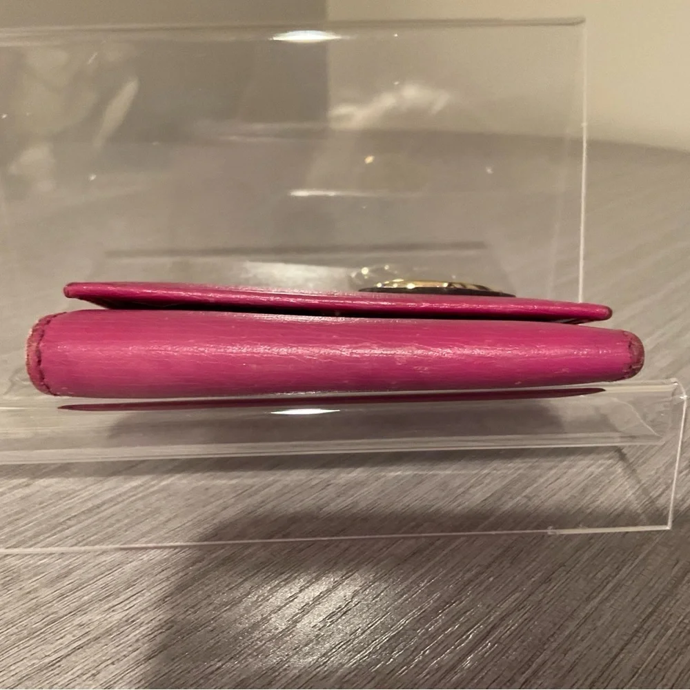 GUCCI Lovely Hearts Pink Leather Key Case